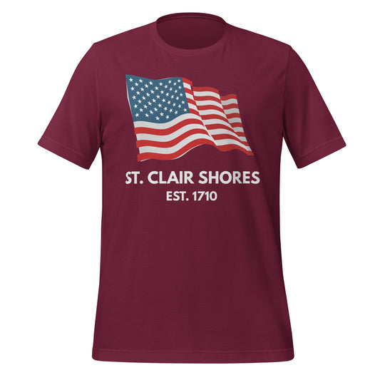 St. Clair Shores Michigan Fourth of July Short Sleeve Unisex t-shirt