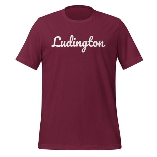 Ludington, Michigan Unisex T-shirt - Solo Script