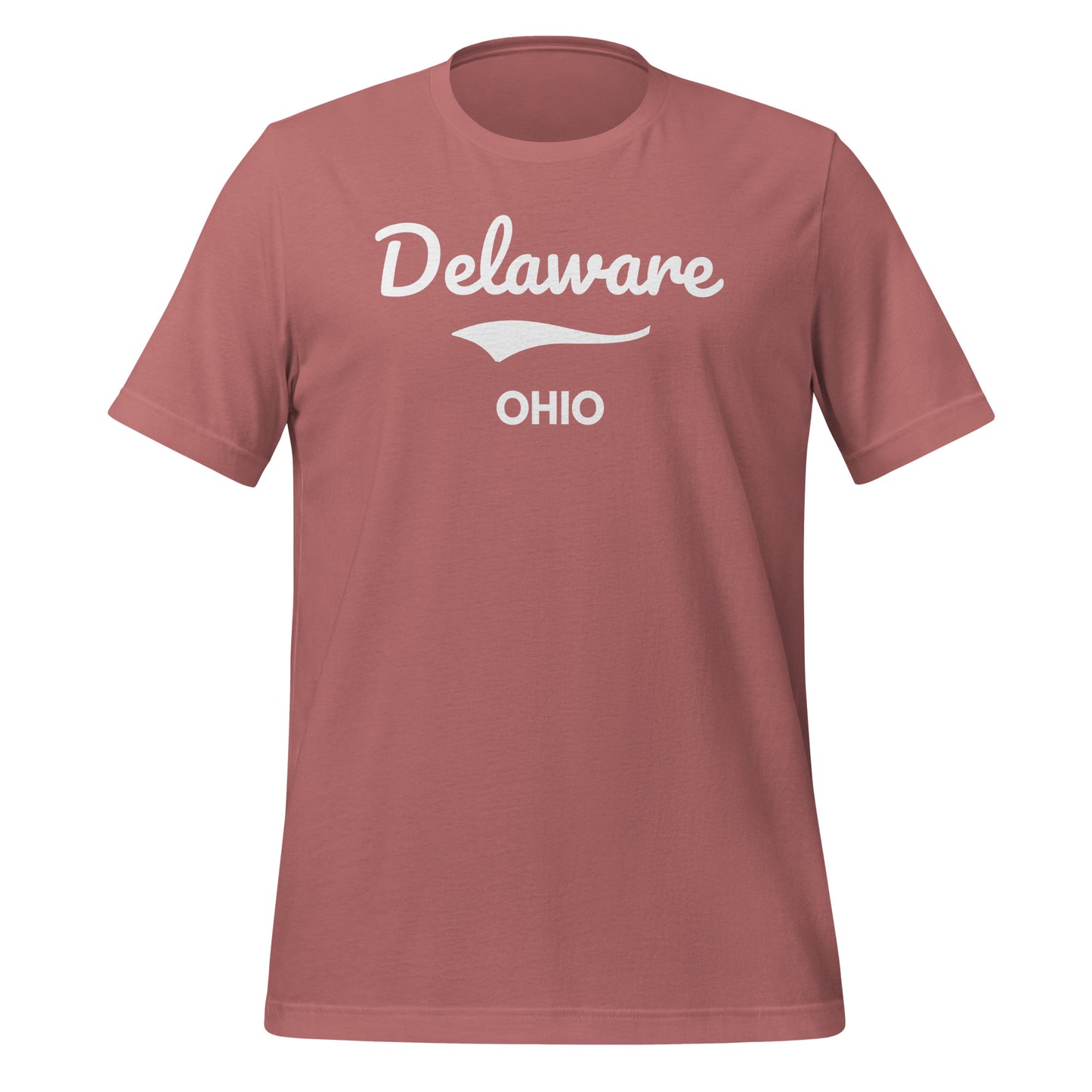 Delaware Ohio Script Short Sleeve Unisex t-shirt