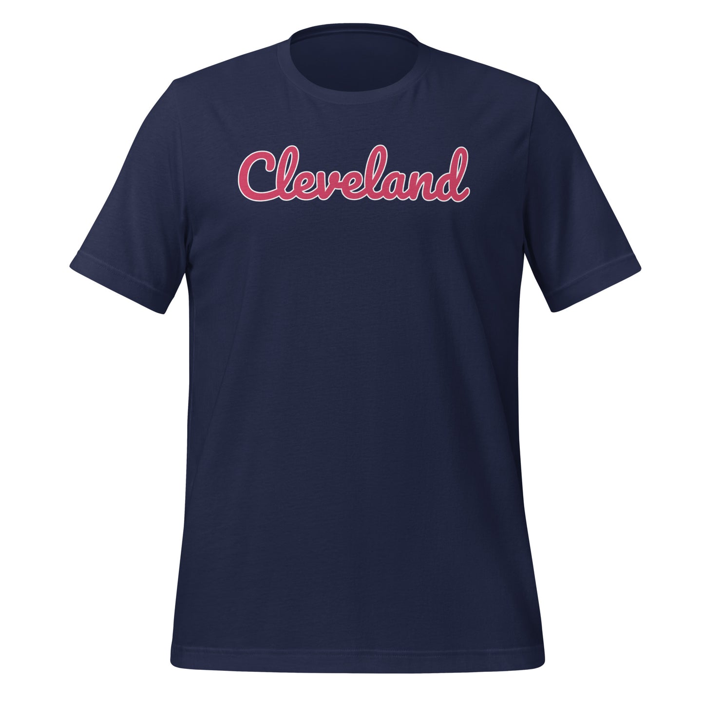 Cleveland Baseball - Solo Script - Red White Outline - Unisex T-Shirt