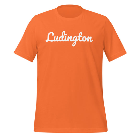 Ludington, Michigan Unisex T-shirt - Solo Script