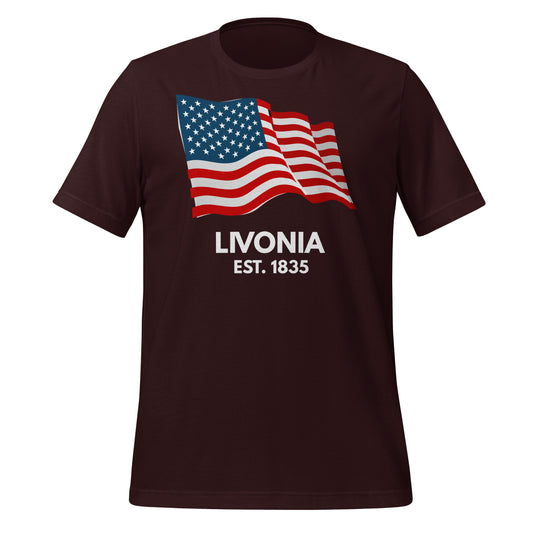 Livonia Michigan Fourth of July Short Sleeve Unisex t-shirt