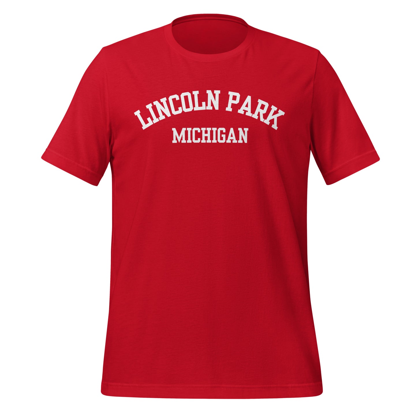 Lincoln Park Michigan Block Short Sleeve Unisex t-shirt