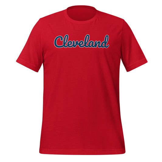 Cleveland Baseball Solo Script Blue Unisex T-Shirt