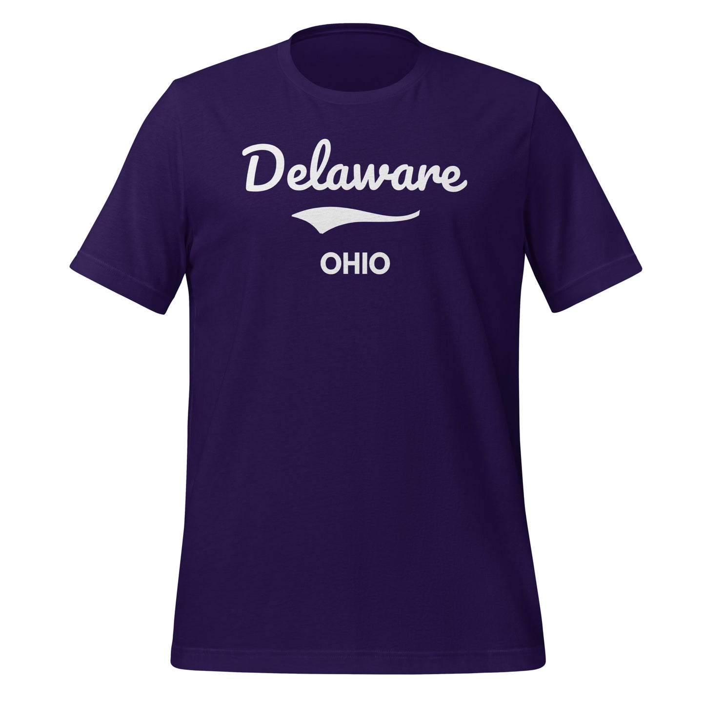 Delaware Ohio Script Short Sleeve Unisex t-shirt
