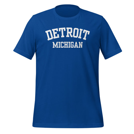 Detroit Michigan Block Short Sleeve Unisex T-Shirt