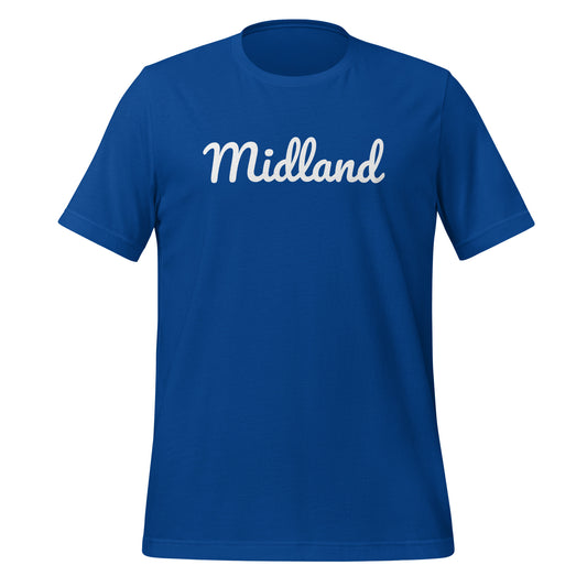 Midland Michigan Solo Script Unisex t-shirt